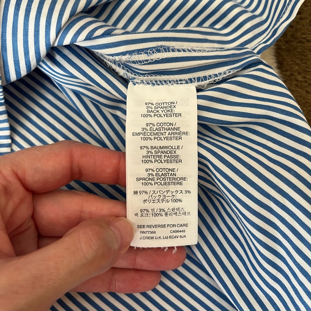 J Crew Striped Tuxedo Sleeveless Top 4 - Picture 9 of 10